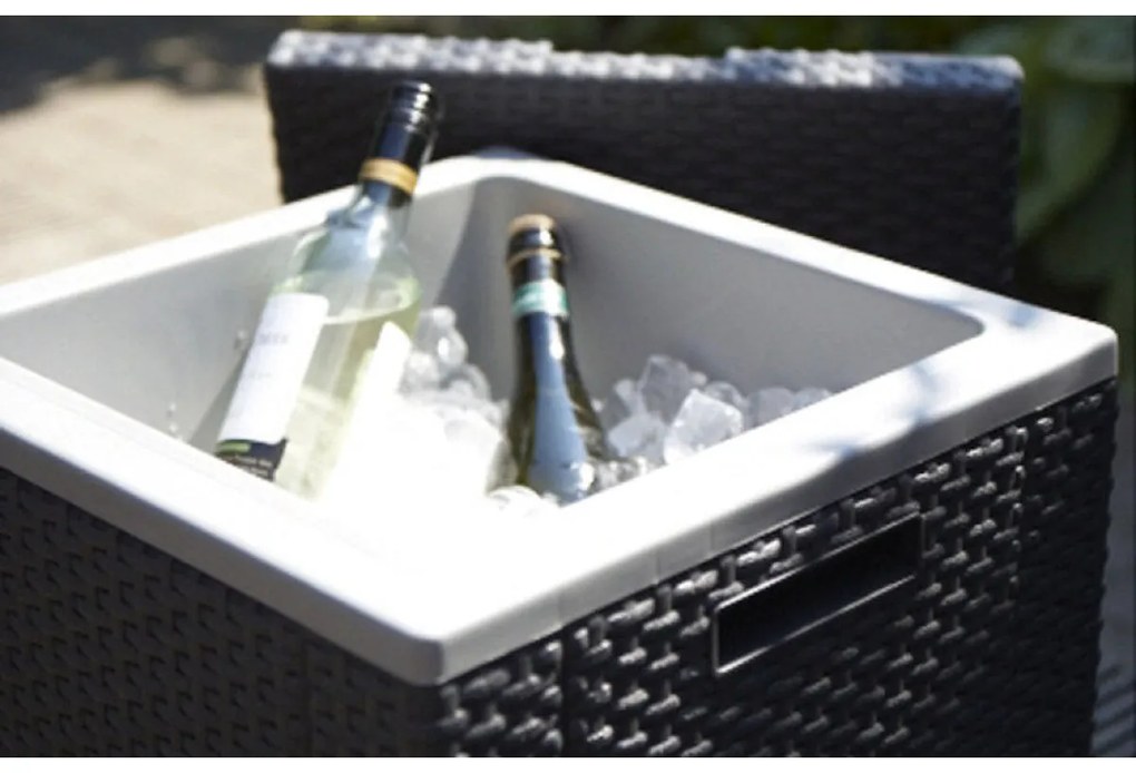 Βοηθητικό Τραπέζι Allibert by KETER Ice Cube graphite 42 x 42 x 41 cm Γκρι