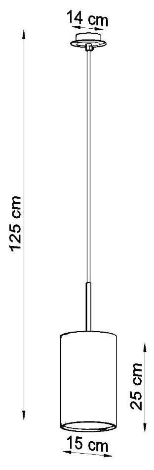 Sollux Κρεμαστό φωτιστικό Otto 1,μαύρο,1xE27/60w