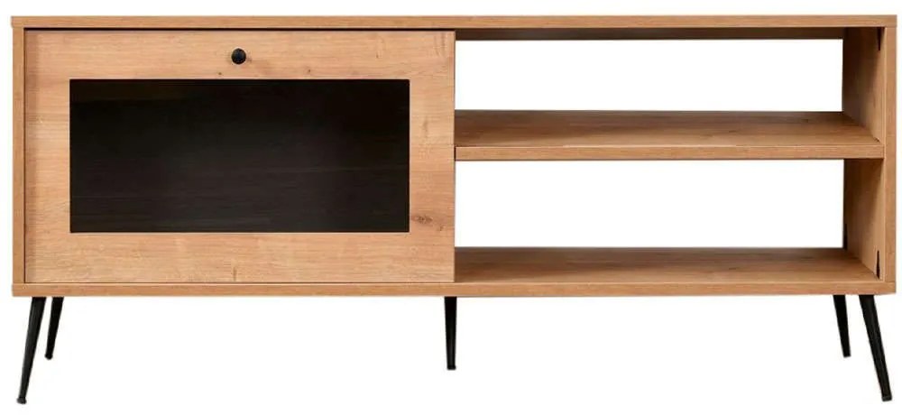 Έπιπλο Τηλεόρασης Calvin 998VOW1138 138x41x55cm Oak-Black