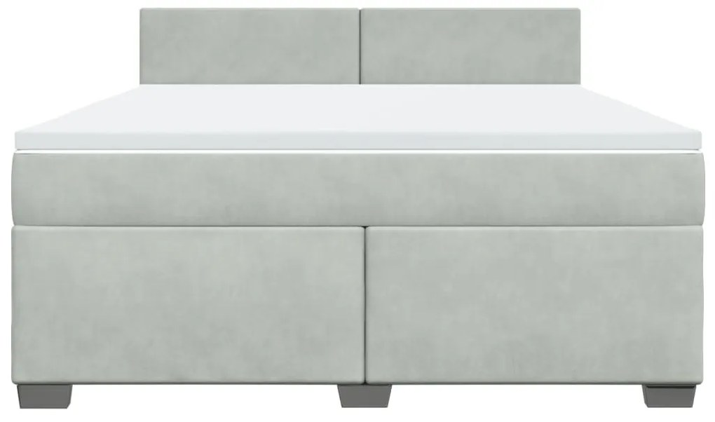 ΚΡΕΒΑΤΙ BOXSPRING ΜΕ ΣΤΡΩΜΑ ΑΝΟΙΧΤΟ ΓΚΡΙ 180X200 ΕΚ. ΒΕΛΟΥΔΙΝΟ 3288672