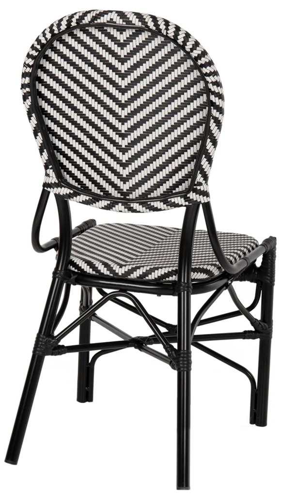 ΚΑΡΕΚΛΑ ΑΛΟΥΜΙΝΙΟΥ ΜΕ TEXTLINE ΜΑΥΡΟ-ΛΕΥΚΟ HM5927.01 46x56x95Yεκ.