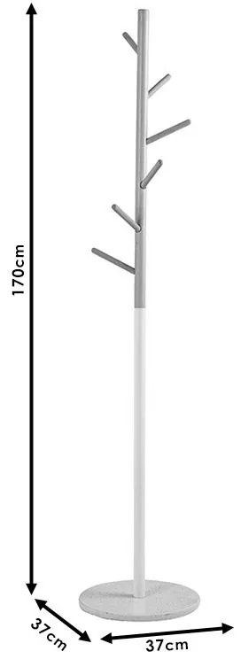 Καλόγερος ρούχων Luca μέταλλο μαύρο-φυσικό Φ37x170εκ 37x37x170 εκ.