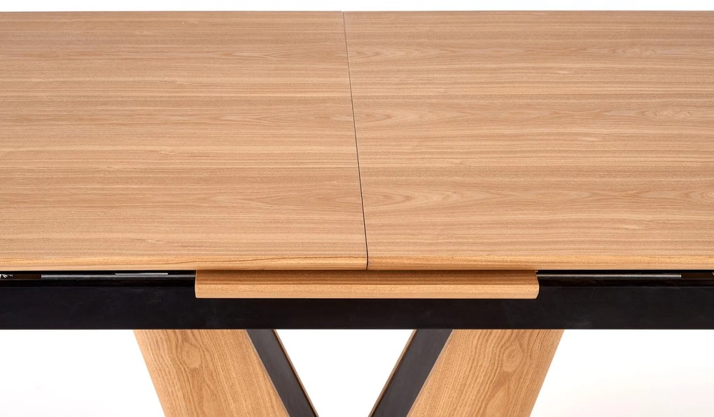 UMBERTO table natural oak, leg natural oak/black DIOMMI V-CH-UMBERTO-ST