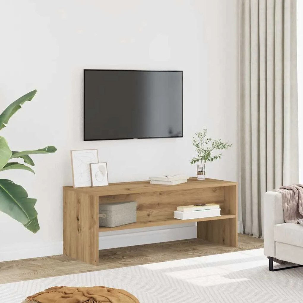 vidaXL Έπιπλο Τηλεόρασης Αρτισιανή Δρυς 100x40x40 εκ από Επεξεργ. Ξύλο