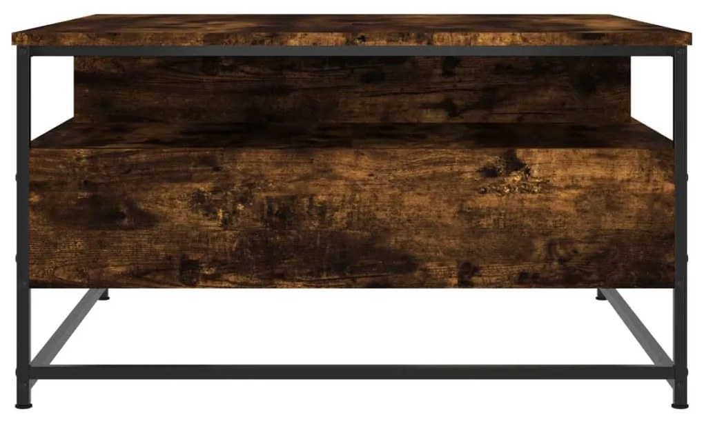 vidaXL Τραπεζάκι Σαλονιού Καπνιστή Δρυς 80 x 80 x 45 εκ. Επεξεργ. Ξύλο