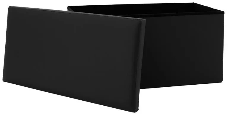 Σκαμπό-μπαούλο Cooperation pu μαύρο 76x38x38εκ 76x38x37.5 εκ.