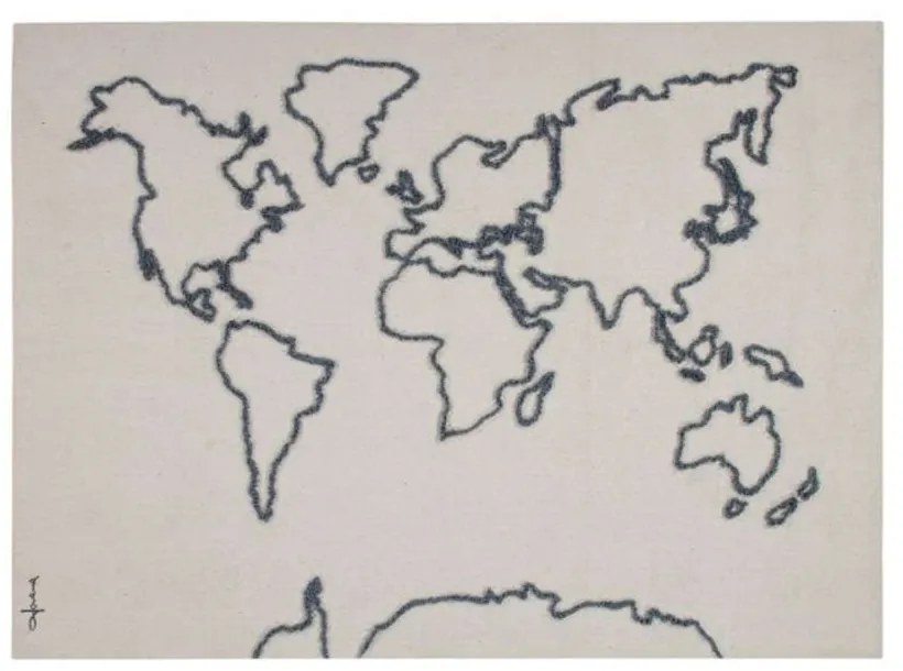 Κρεμαστό Διακοσμητικό Άτλας LOR-HANG-MAP Natural 120X160Cm Lorena Canals Βαμβάκι-Μικροφίμπρα