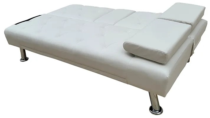 REST WHITE PU ΚΑΝΑΠΕΣ-ΚΡΕΒΑΤΙ 168X88εκ.