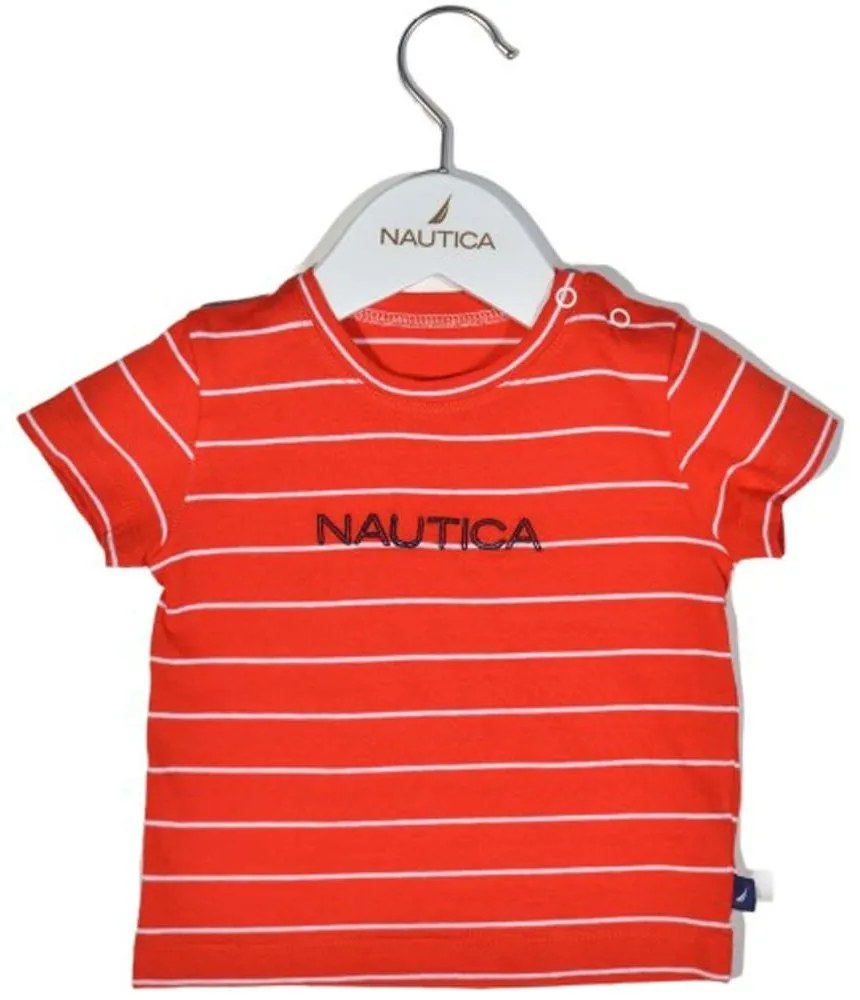 Παιδικό Μπλουζάκι T-Shirt Jersey Organic 49-2110 Ριγέ Red Nautica Νο92 100% Βαμβάκι