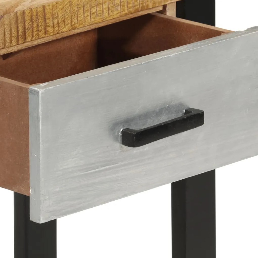 vidaXL Τραπέζι Κονσόλα 110x30x76 εκ. από Μασίφ Ακατέργαστο Ξύλο Μάνγκο