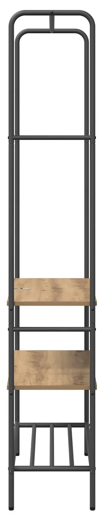 vidaXL Ράφι ρούχων με ράφια artisan δρυς 77 x 30 x 171 εκ