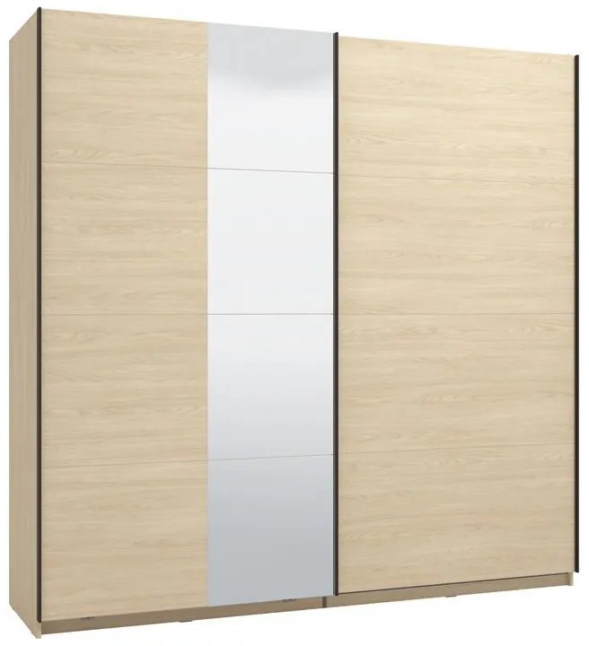 Ντουλάπα Συρόμενη ARBELA 220 OG με Καθρέπτη σε Light Port Oak 220x61x218εκ. 220x61x218 εκ.