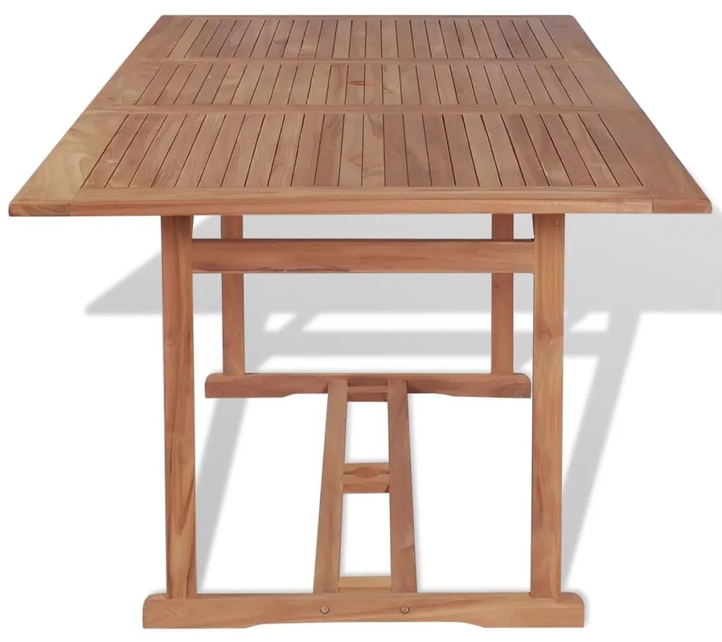 vidaXL Τραπέζι Κήπου 180 x 90 x 75 εκ. από Μασίφ Ξύλο Teak