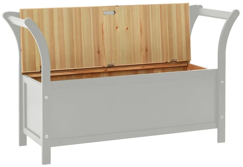 vidaXL Πάγκος Γκρι 107 x 45 x 75,5 εκ. από Μασίφ Ξύλο Ελάτης