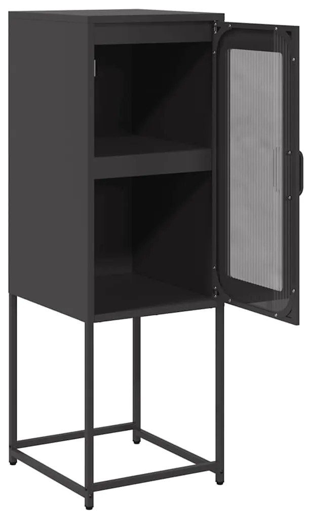 Sideboard Μαύρο 36x39x107 cm από χάλυβα ψυχρής έλασης - Μαύρο