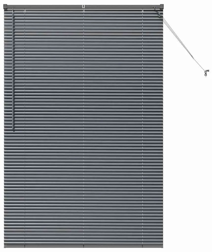vidaXL Ρολό Παραθύρου με κουρτίνες Σκούρο γκρι Αλουμίνιο