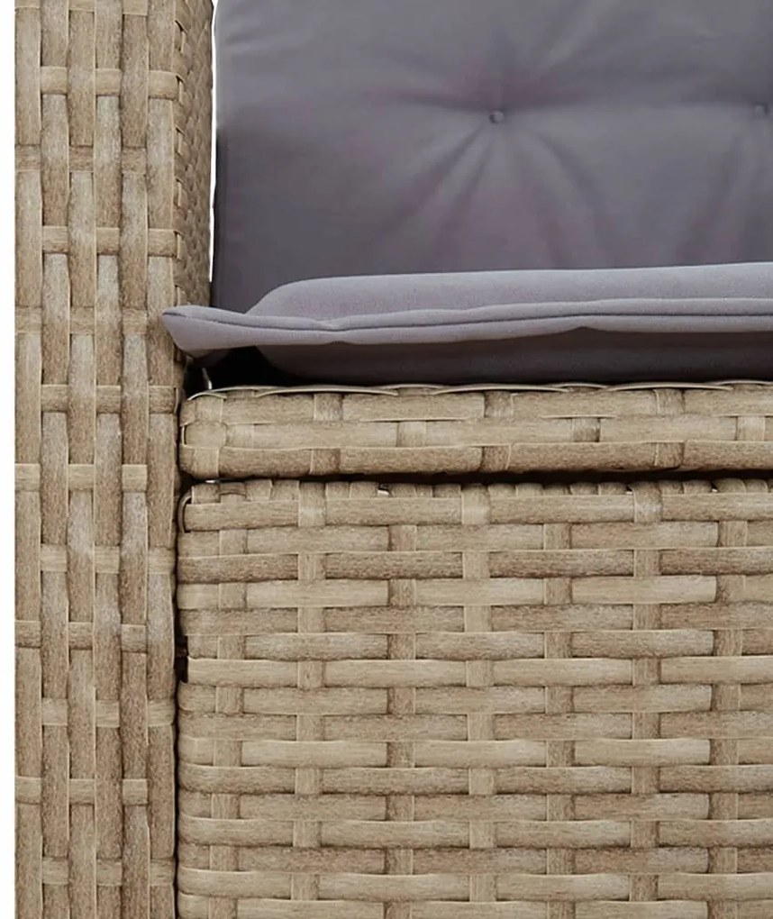 vidaXL Σετ Τραπεζαρίας Κήπου 5 τεμ. Μικτό Μπεζ Συνθ. Ρατάν &amp; Μαξιλάρια