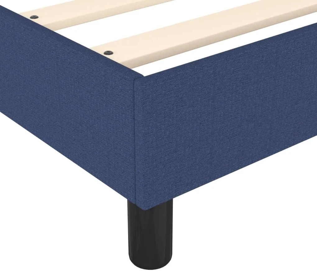 Κρεβάτι Boxspring με Στρώμα Μπλε 180x200 εκ. Υφασμάτινο - Μπλε