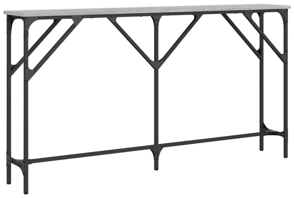 vidaXL Τραπέζι Κονσόλα Γκρι Sonoma 140 x 23 x 75 εκ. Επεξεργ. από Ξύλο