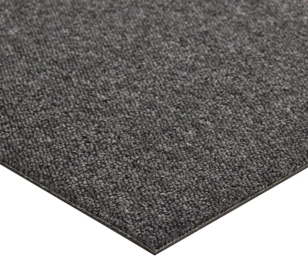 vidaXL Μοκέτα Πλακάκι 20 τεμ. Ανθρακί 5 μ² 50x50 εκ.