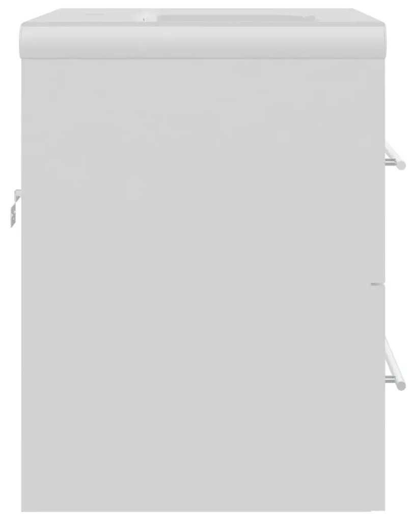 vidaXL Ντουλάπι Μπάνιου με Νιπτήρα Λευκό από Επεξεργασμένο Ξύλο