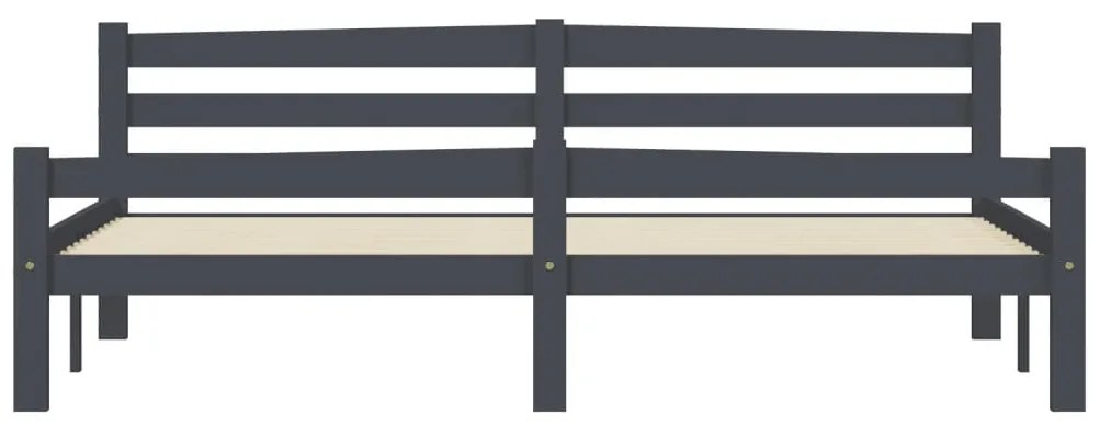 vidaXL Πλαίσιο Κρεβατιού Σκούρο Γκρι 180 x 200 εκ. Μασίφ Ξύλο Πεύκου