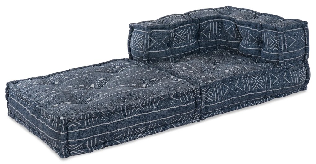 vidaXL Μοδι-γκα κουβερτούρα Indigo 70x70x54 Μάλλινο