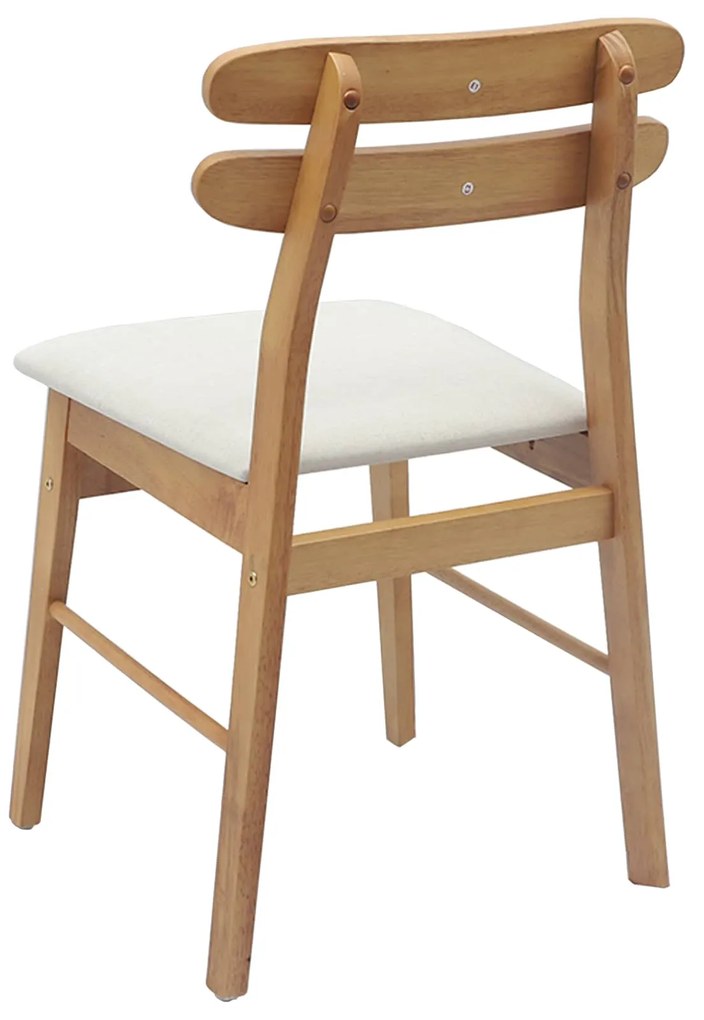 vidaXL Καρέκλα τραπεζαρίας 2 pcs Φυσικό και Ανοιχτό