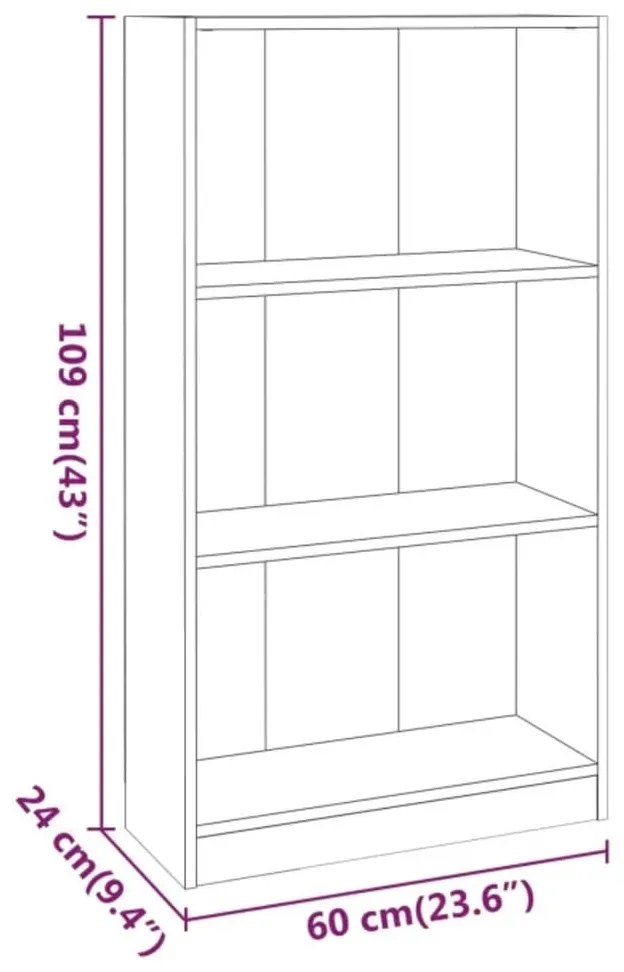 ΒΙΒΛΙΟΘΗΚΗ ΚΑΦΕ ΔΡΥΣ 60 X 24 X 109 ΕΚ. ΑΠΟ ΕΠΕΞΕΡΓΑΣΜΕΝΟ ΞΥΛΟ 815089