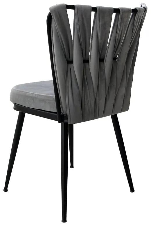 Καρέκλα υφασμάτινη KUSA 52x52x82/48 χρώμα γκρ BF-25ι και μαύρο μεταλλικό σκελετό