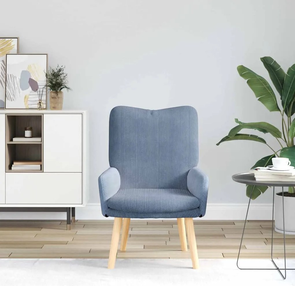 vidaXL Χαλαρωτική Πολυθρόνα Μπλε 63 x 67 x 94 εκ. ύφασμα
