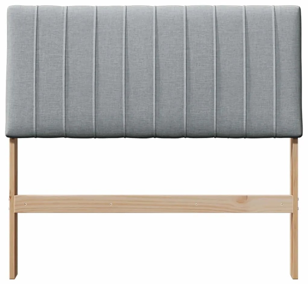 vidaXL Ταπετσαρισμένο κεφαλάρι Ανοιχτό γκρι 100 cm