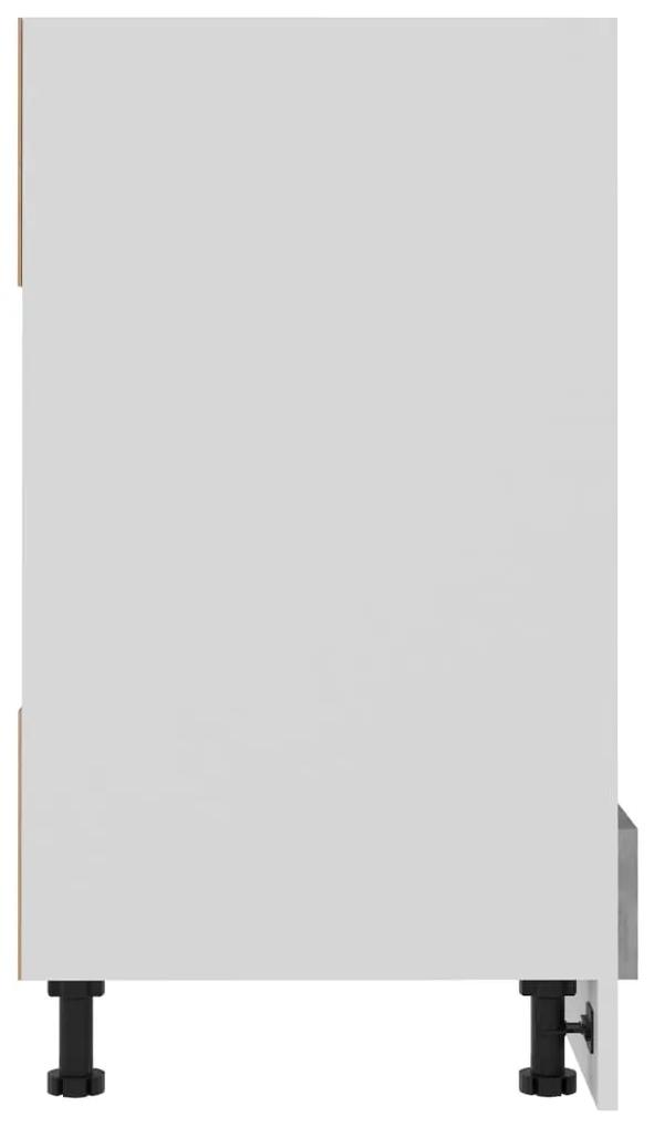 vidaXL Ντουλάπι για Φούρνο Γκρι Σκυροδέματος 60x46x81,5 εκ Μοριοσανίδα