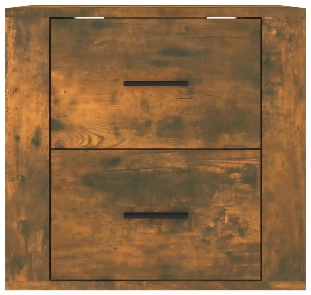 vidaXL Κομοδίνο Επιτοίχιο Καπνιστή Δρυς 50x36x47 εκ.