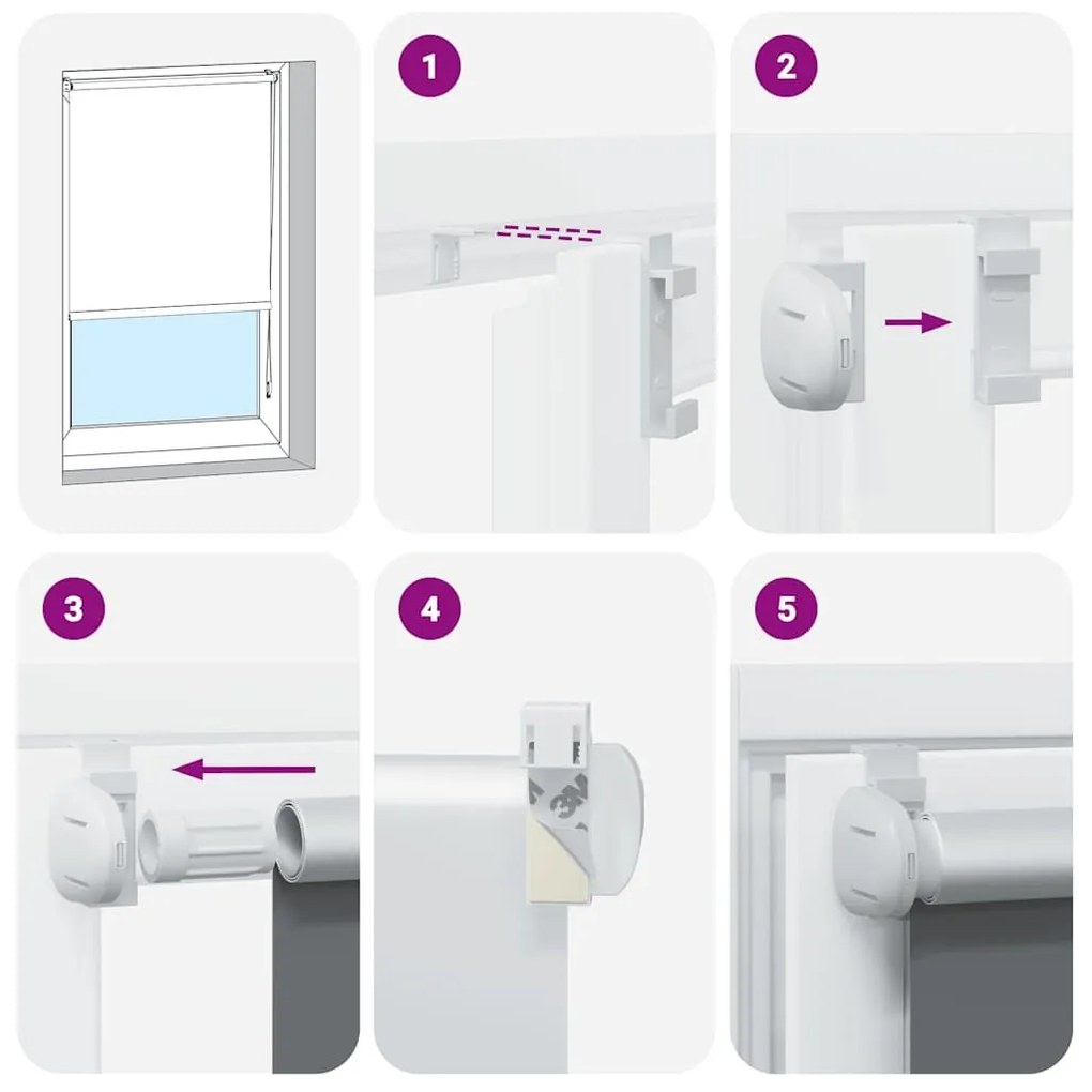 Roller Blind Blackout Μαύρο 50x175 cm Πλάτος υφάσματος 45,7 cm - Μαύρο
