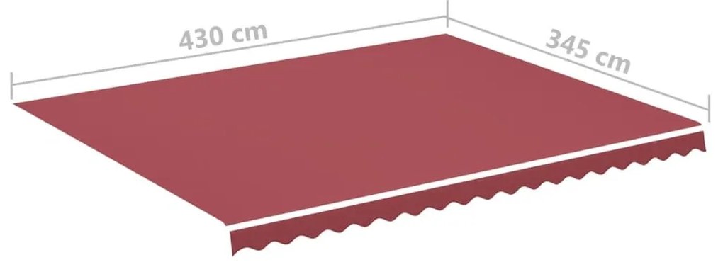 Τεντόπανο Ανταλλακτικό Μπορντό 4,5 x 3,5 μ. - Κόκκινο