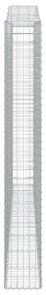 vidaXL Συρματοκιβώτια Τοξωτά 3 τεμ. 400x30x220/240 εκ. Γαλβαν. Ατσάλι