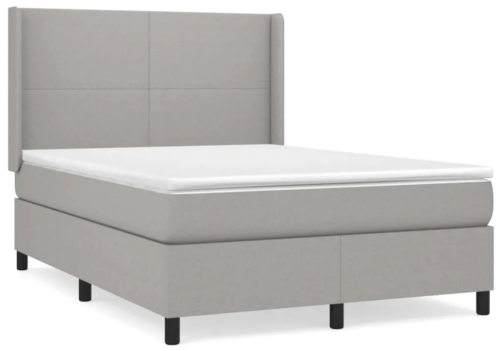 ΚΡΕΒΑΤΙ BOXSPRING ΜΕ ΣΤΡΩΜΑ ΑΝΟΙΧΤΟ ΓΚΡΙ 140X190 ΕΚ. ΥΦΑΣΜΑΤΙΝΟ 3131265