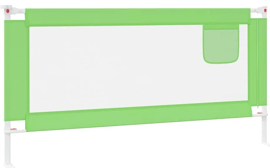 vidaXL Μπάρα Κρεβατιού Προστατευτική Πράσινη 180 x 25 εκ. Υφασμάτινη