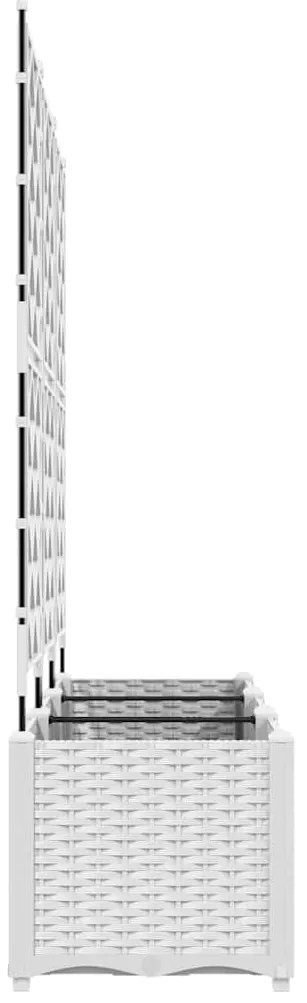 vidaXL Κηποτινάκι με Τρέλα 3 pcs Λευκό 120 x 40 x 143 εκ. PP
