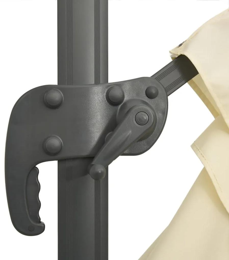 Ομπρέλα Κρεμαστή Λευκή 400 x 300 εκ. με Αλουμινένιο Ιστό - Κρεμ