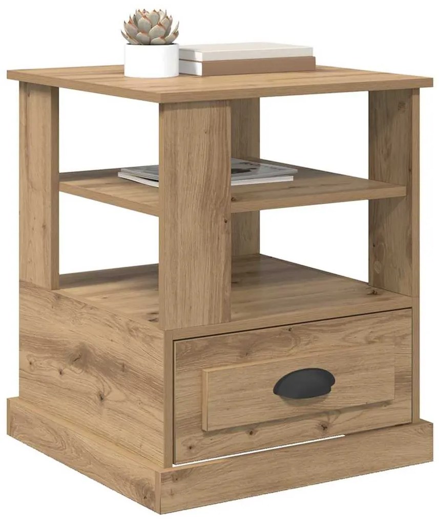 vidaXL Κομοδίνο με ράφι Artisan Oak 50 x 50 x 60 cm Επεξεργασμένο ξύλο