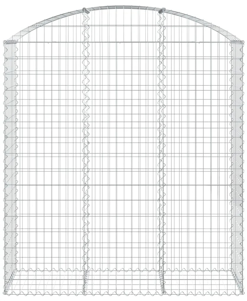 vidaXL Συρματοκιβώτιο Τοξωτό 150x50x160/180εκ. από Γαλβανισμένο Χάλυβα