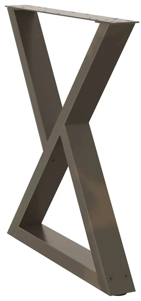 vidaXL Πόδια Τραπεζαρίας 2 τεμ. από Φυσικό Ατσάλι 70x(72-73,3) εκ. Ατσάλι