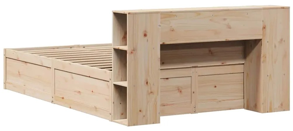 vidaXL Σκελετός Κρεβατιού Χωρίς Στρώμα 120x190 εκ Μασίφ Ξύλο Πεύκου
