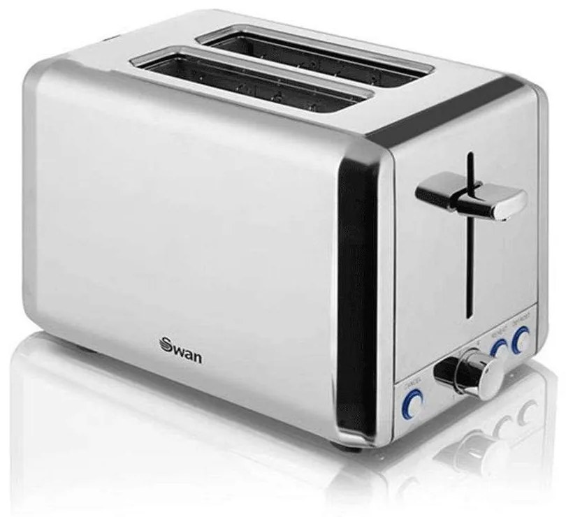Φρυγανιέρα 2 Θέσεων Classic Nordic ST14062N2 900W 18,8x16,4x26,1cm Silver Swan Stainless Steel