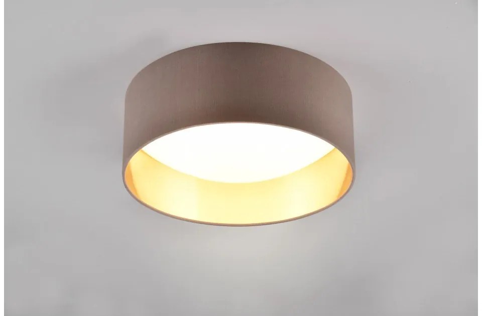Πλαφονιέρα Φωτιστικό Οροφής LED 12W Γκρι Ύφασμα Locarno R64191141 Trio Lighting-R64191141-Γκρι R64191141
