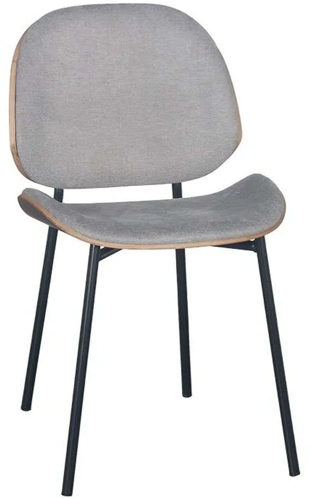 Καρέκλα 617-223-092 46x54,5x81,5cm Grey Μέταλλο,Ύφασμα