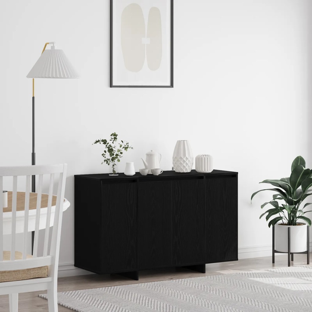 vidaXL Μαύρος Δρυς Μπουφέ Μαύρος δρυς Ξύλο 120 x 41 x 75 εκ. Μοντέρνος