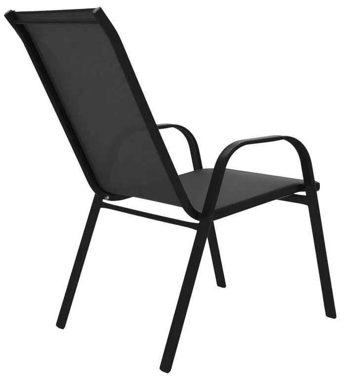 Σετ κήπου - Τραπεζαρία κήπου Calan-Watson σετ 3τεμ μέταλλο μαύρο-textilene μαύρο 60x60x70 εκ.